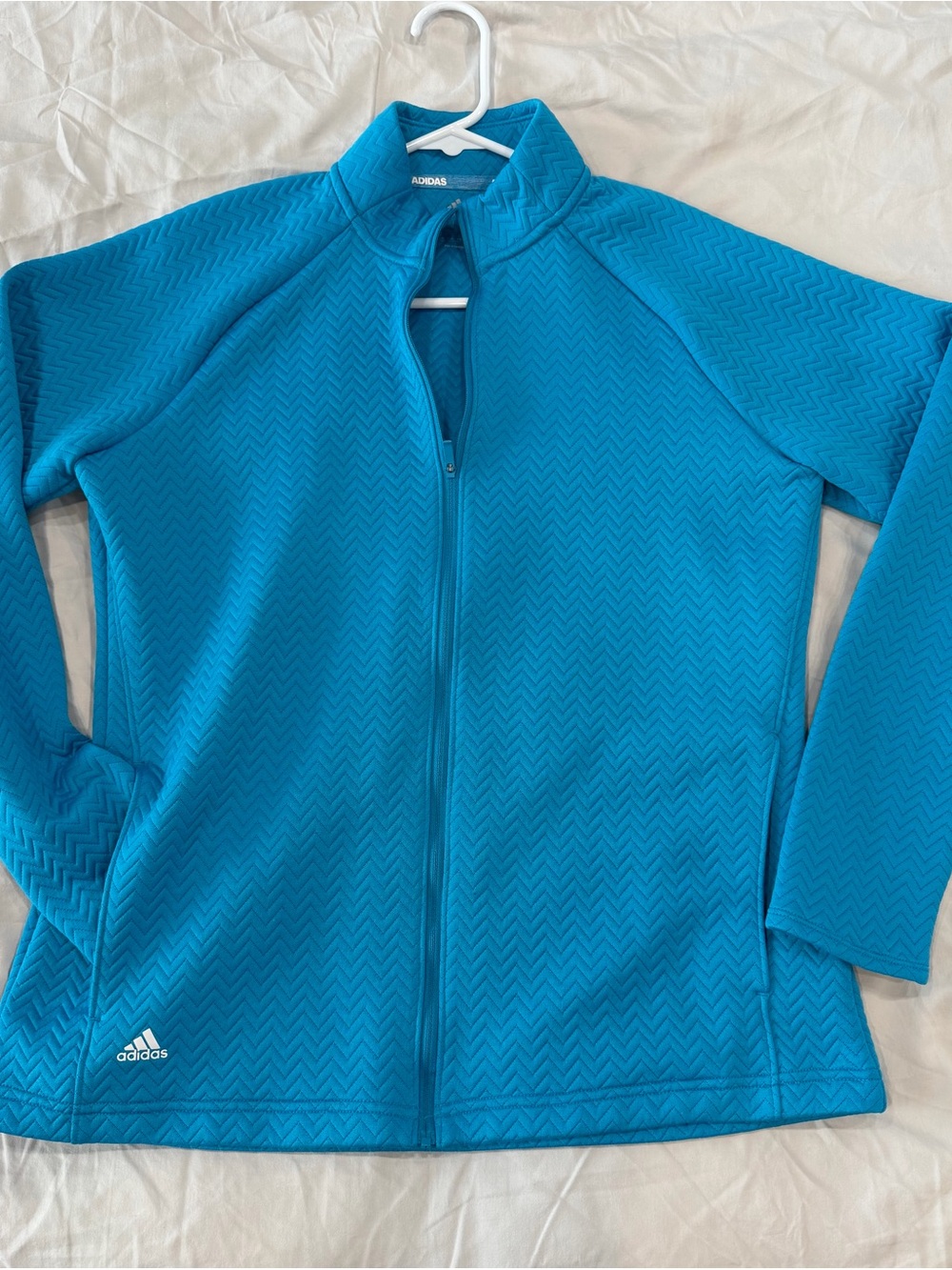 Adidas Women’s Golf Blue Full‑Zip Jacket